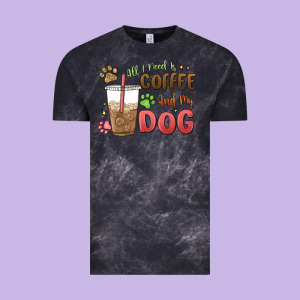 All I Need Is Coffee And My Dog Vintage Tee Designed By Maliassmallbusiness