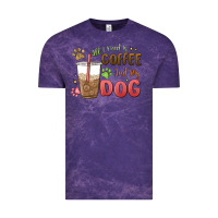 Cloud Purple all i need is coffee and my dog Vintage Tee - MaliasSmallBusiness