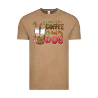 Vintage Coffee all i need is coffee and my dog Vintage Tee - MaliasSmallBusiness