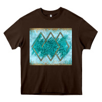 Chocolate Brown turquoise glitter Heavy Core Tee - JahusDesignShop