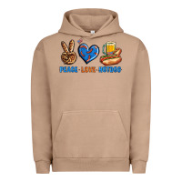 Pigment Burro Peace Love Hotdog Urban Hoodie - BundleAndBundleShop