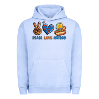 Pigment Grape Ice Peace Love Hotdog Urban Hoodie - BundleAndBundleShop