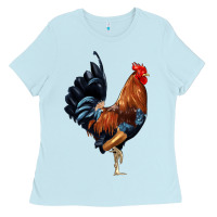 Baby Blue cockerel Ladies Tee - JahusDesignShop