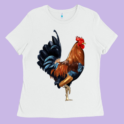 Cockerel Ladies Tee Designed By Jahusdesignshop