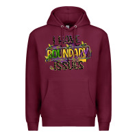 Burgundy i have boundary issues Premium Hoodie - CowGirlArtShop