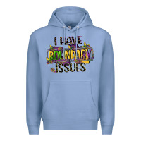 Colony Blue i have boundary issues Premium Hoodie - CowGirlArtShop