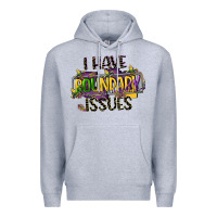 Heather Grey i have boundary issues Premium Hoodie - CowGirlArtShop