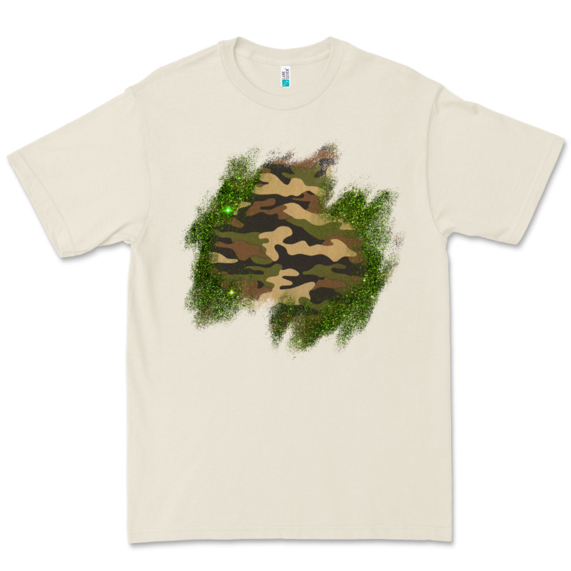 Camouflage Glitter Patch Premium Tee by AdoDesignShop | Teevron
