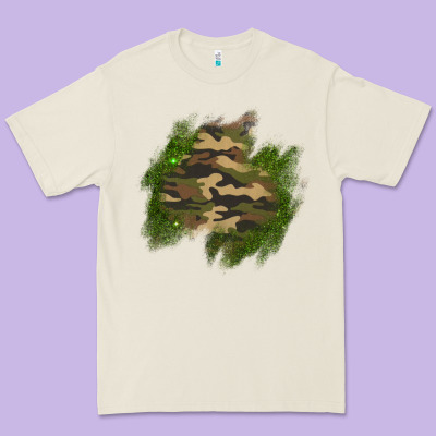 Camouflage Glitter Patch Premium Tee Designed By Adodesignshop