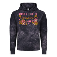 Cloud Black drink coffee read books be happy Vintage Hoodie - MaliasSmallBusiness