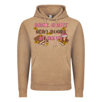 Vintage Coffee drink coffee read books be happy Vintage Hoodie - MaliasSmallBusiness