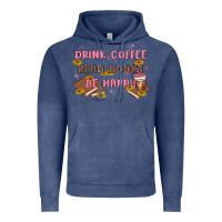 Vintage Denim drink coffee read books be happy Vintage Hoodie - MaliasSmallBusiness