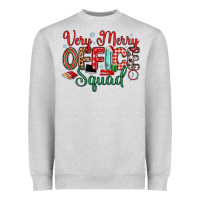 Heather Grey very merry office squad Heavyweight Sweatshirt - MaliasSmallBusiness