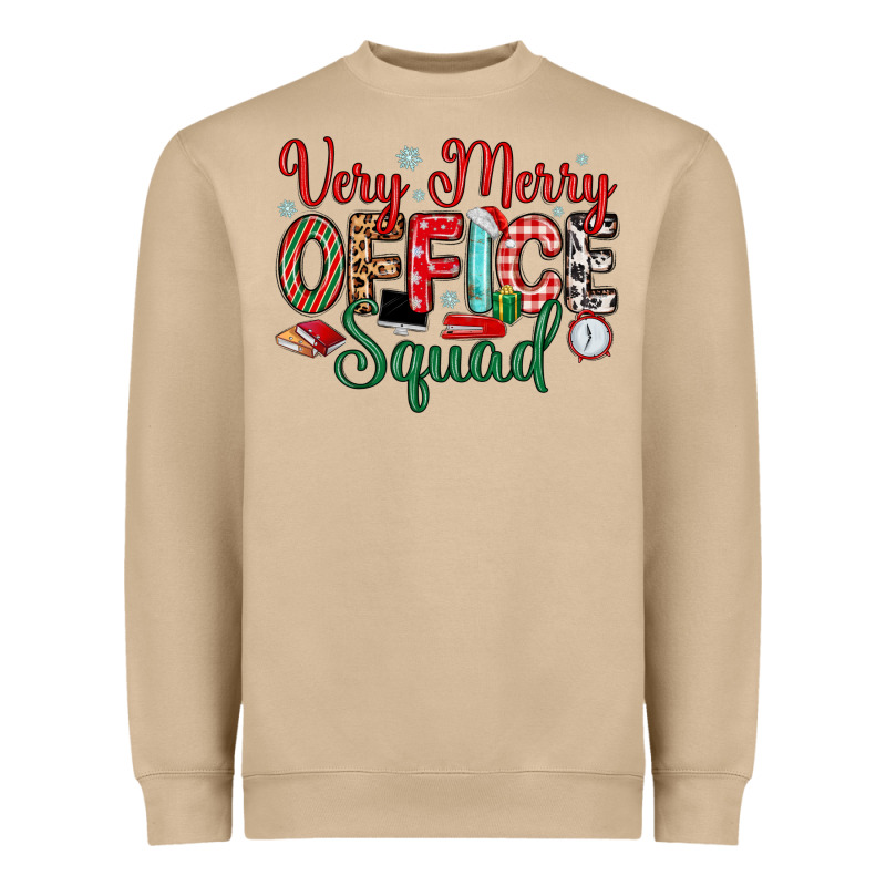 Very Merry Office Squad Heavyweight Sweatshirt by MaliasSmallBusiness | Teevron