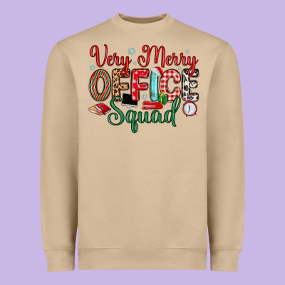 Very Merry Office Squad Heavyweight Sweatshirt Designed By Maliassmallbusiness