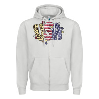 Dove Grey Usa America Zipper Hoodie - Bettercallsaul