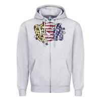 Heather Grey Usa America Zipper Hoodie - Bettercallsaul