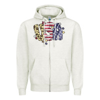 Oatmeal Heather Usa America Zipper Hoodie - Bettercallsaul