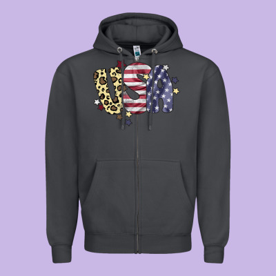 Usa America Zipper Hoodie Designed By Bettercallsaul