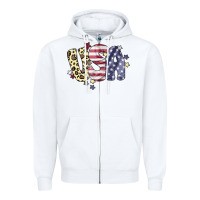 White Usa America Zipper Hoodie - Bettercallsaul