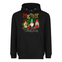 Black merry christmas gnomes Heavyweight Hoodie - CowGirlArtShop