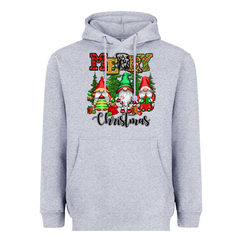 Merry Christmas Gnomes Heavyweight Hoodie by CowGirlArtShop | Teevron