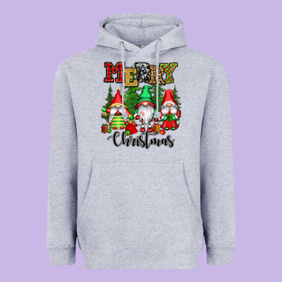 Merry Christmas Gnomes Heavyweight Hoodie Designed By Cowgirlartshop