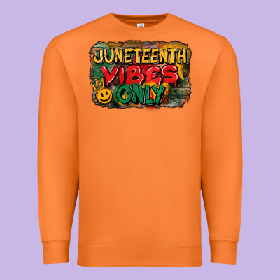 Juneteenth Vibes Only Premium Sweatshirt Designed By Cowgirlartshop