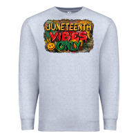 Heather Grey juneteenth vibes only Premium Sweatshirt - CowGirlArtShop