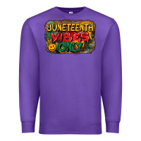 Purple juneteenth vibes only Premium Sweatshirt - CowGirlArtShop