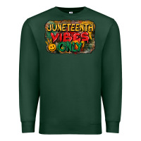 Sports Green juneteenth vibes only Premium Sweatshirt - CowGirlArtShop