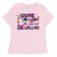 Bubblegum Pink cute smart and a little bit dramatic Ladies Tee - JahusDesignShop
