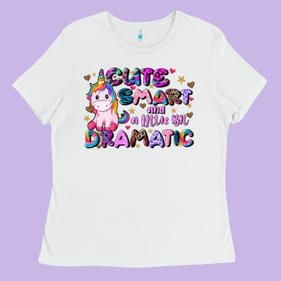 Cute Smart And A Little Bit Dramatic Ladies Tee Designed By Jahusdesignshop