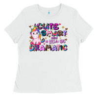 White cute smart and a little bit dramatic Ladies Tee - JahusDesignShop