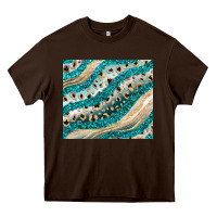 Turquoise Glitter Heavy Core Tee | Teevron