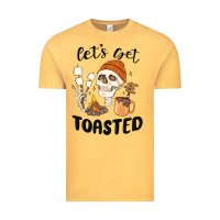 Vintage Mustard let's get toasted camping Vintage Tee - MaliasSmallBusiness