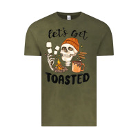 Vintage Olive let's get toasted camping Vintage Tee - MaliasSmallBusiness
