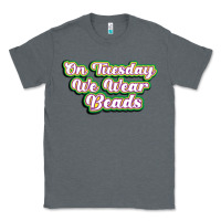 Charcoal Heather on tuesday we wear beads Classic Tee - MaliasSmallBusiness