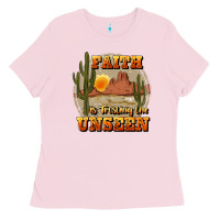 Bubblegum Pink faith is trusting the unseen Ladies Tee - JahusDesignShop