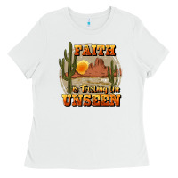 White faith is trusting the unseen Ladies Tee - JahusDesignShop