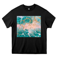Turquoise Glitter Heavy Core Tee | Teevron