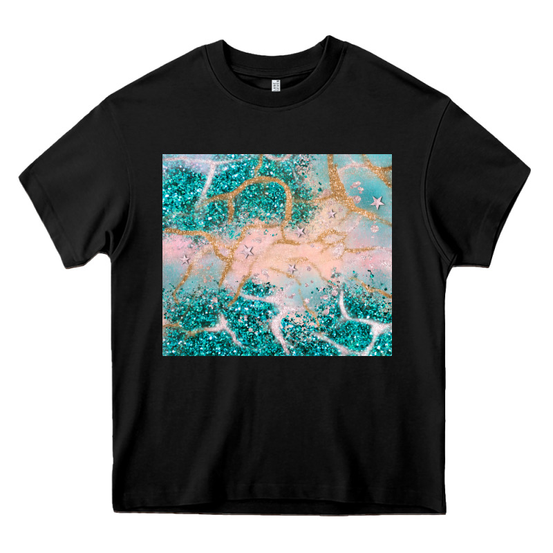 Turquoise Glitter Heavy Core Tee by JahusDesignShop | Teevron