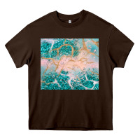 Chocolate Brown turquoise glitter Heavy Core Tee - JahusDesignShop