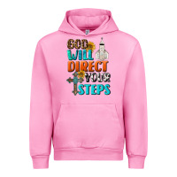 Fuchsia Pink God Will Direct Your Steps Urban Hoodie - BundleAndBundleShop