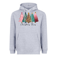Heather Grey christmas trees Heavyweight Hoodie - CowGirlArtShop