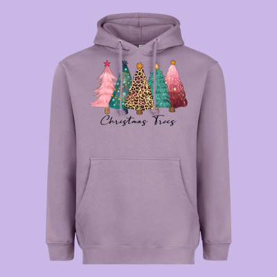 Christmas Trees Heavyweight Hoodie Designed By Cowgirlartshop