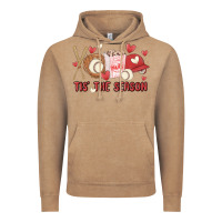 Vintage Coffee tis the season baseball Vintage Hoodie - MaliasSmallBusiness