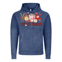 Vintage Denim tis the season baseball Vintage Hoodie - MaliasSmallBusiness