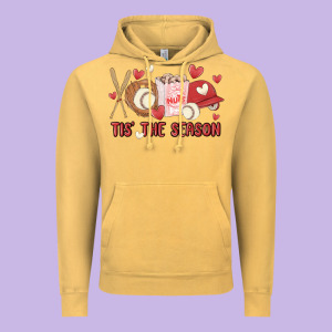 Tis The Season Baseball Vintage Hoodie Designed By Maliassmallbusiness