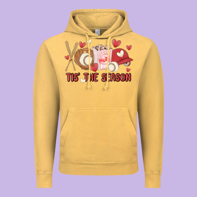 Tis The Season Baseball Vintage Hoodie Designed By Maliassmallbusiness